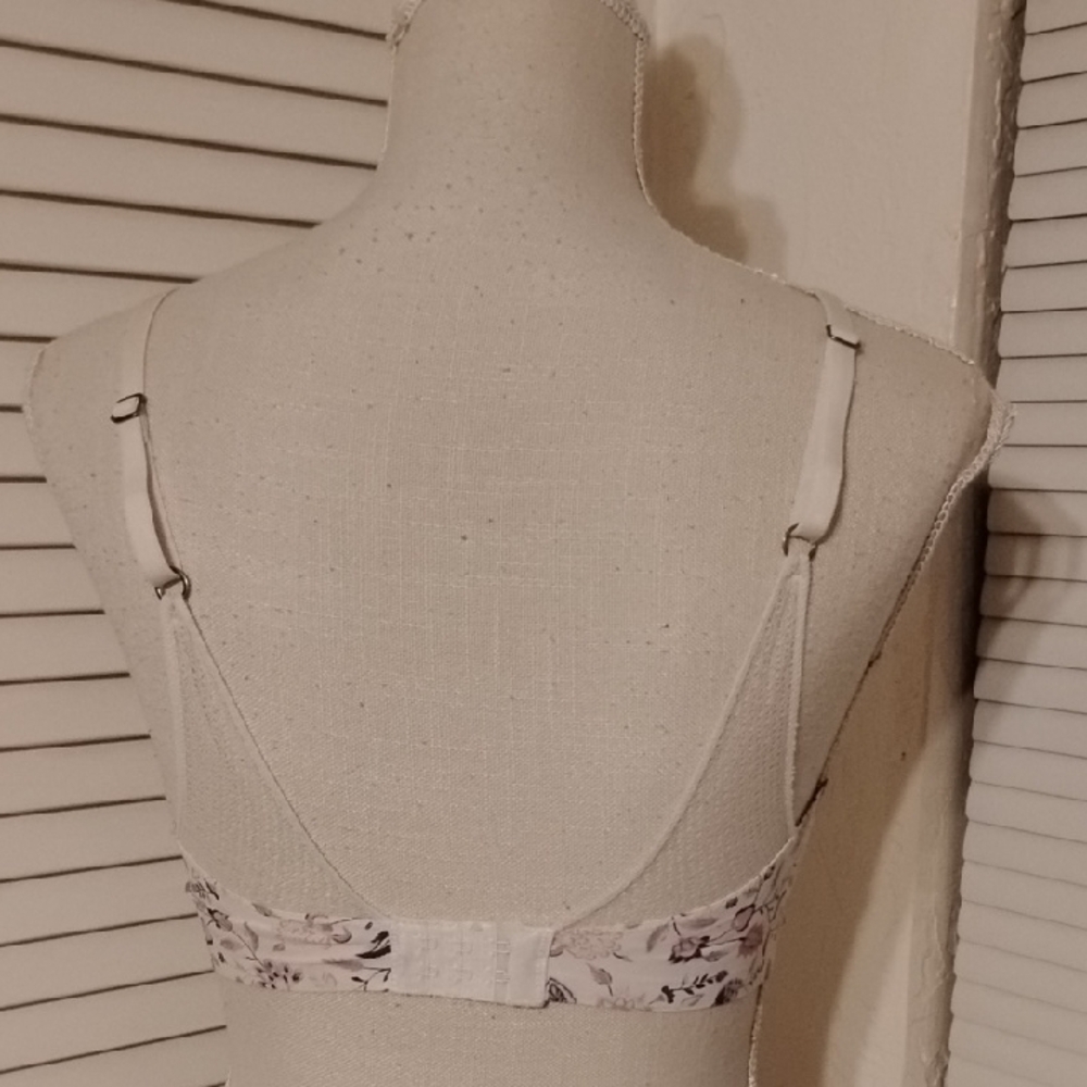 Lucky Brand Floral Print Bra - Cream and Purple - Picture 3 of 5